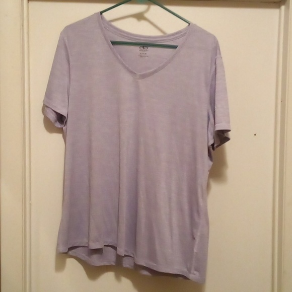 Athletic Works Striped Purple Top - Size XL(16-18) - Picture 1 of 4
